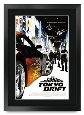 The Fast and the Furious: Tokyo Drift Filmplakat signiert gedruckt Autogramm A3 F