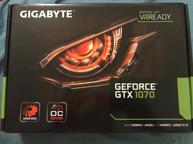 BRAND NEW GEFORCE GTX1070 OC EDITION WINDFORCE VR READY
