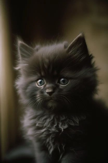 Black hotsell fuzzy kitten