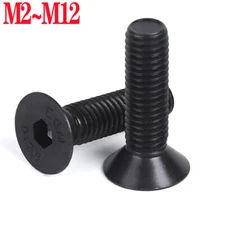 M2~M12 Flat/Countersunk Hex Socket Head Cap Screw 12.9 Black Carbon Steel Bolts