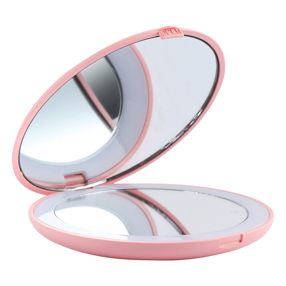 Mini 10x Makeup Mirror LED Cosmetic Compact Over item handling ☆ Folding Poc Portable Outlet SALE