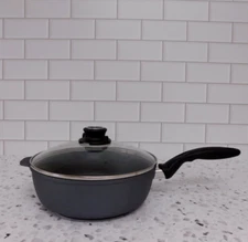 Swiss Diamond HD Classic Nonstick 9.5 Inch Saute Pan and Glass Lid - New