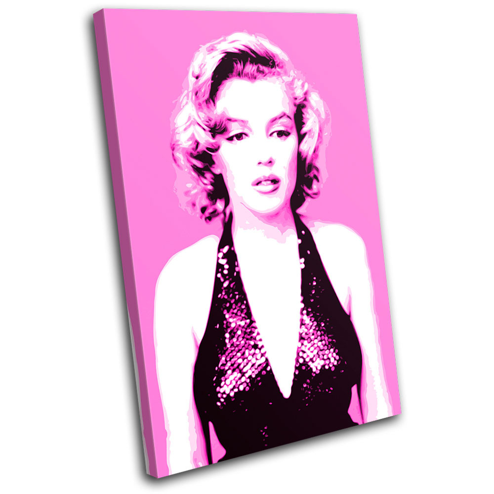 Poster Mural Photo MARILYN MONROE Sur Toile - Impression Artistique Rouge - Style Moderne - Neuf