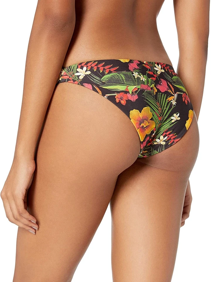 Hurley 188638 Womens Quick Dry Printed Bikini Bottom Swimwear Black Size X-Small - Image 2 of 2