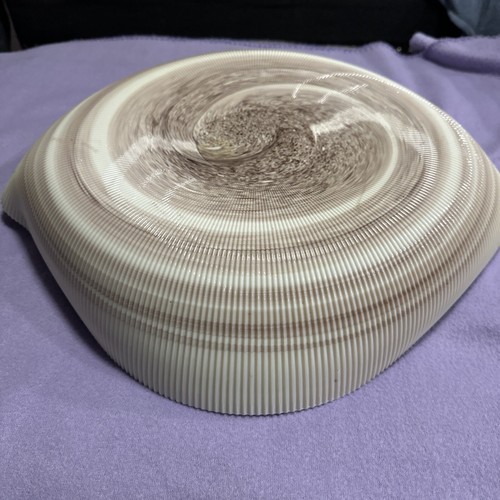 LOOK! 17.5 “ Murano Beautiful Big Sea shell Shaped platter/bowl Stamped Murano - Picture 13 of 15