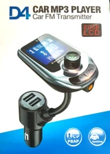 Car MP3 Player D4 Car FM Transmitter Handsfree 2 USB LCD