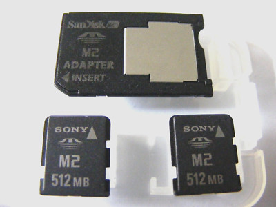 2 x 512MB Memory Stick Micro M2 SONY ( 2 x 512 MB MS Micro M2) + Adapter SanDisk