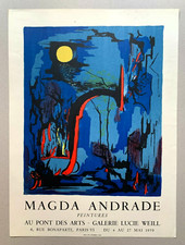 Magda Andrade Original Lithograph Desjobert Lucie Weill Venezuela Paris 1959