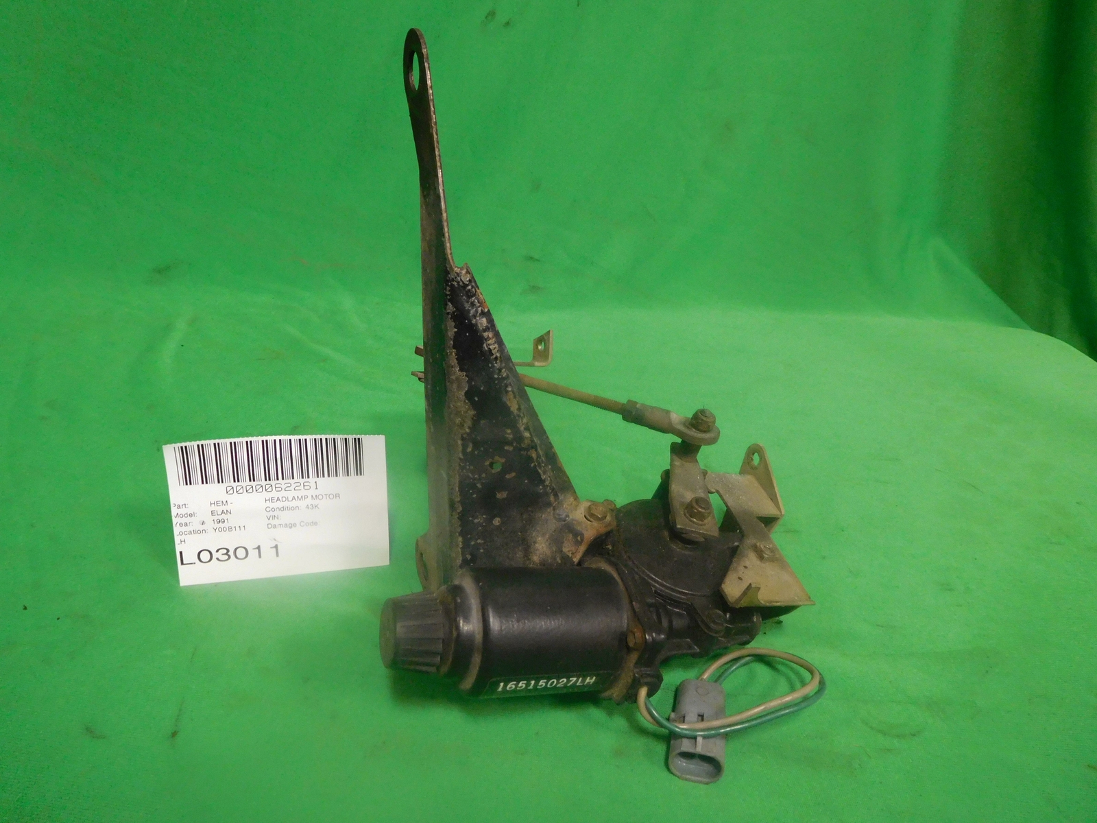 1991 LOTUS ELAN OEM FACTORY HEADLAMP MOTOR LEFT DRIVERS LH UNIT ASSEMBLY 91