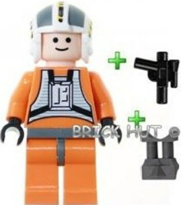 LEGO STAR WARS UNIQUE HELMET PILOT WEDGE ANTILLES