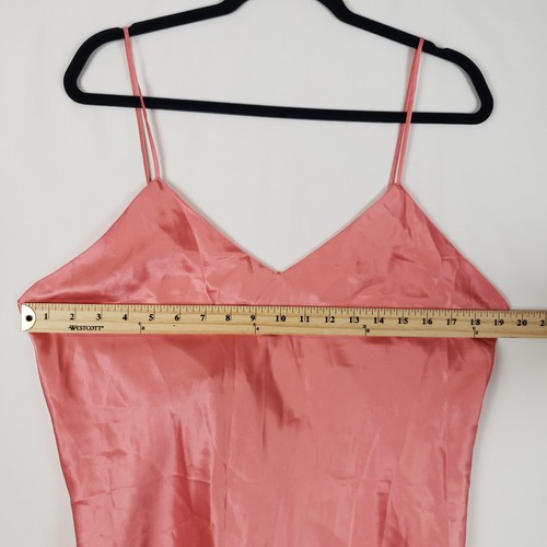 Vtg Victorias Secret 100% Silk Chemise Slip Womens Large Peach NWT Gold Label - Picture 4 of 9