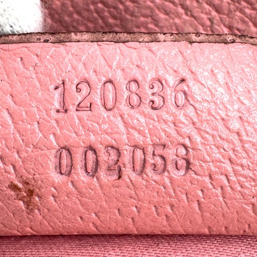 GUCCI GG Canvas Tote Shoulder Bag Beige Gold Leather Pink Authentic 120836 - Picture 11 of 18