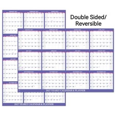 2027 Dry Erase Wall Calendar - 2027 Calendar, 34.8" X 22.9" Purple