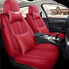For Mercedes-benz Car Seat Covers Napa Leather 5-seat Front Rear Protectors Pad