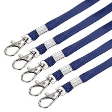 Plate lanyards, neck strap swivel lanyard clamp, navy blue 50pcs