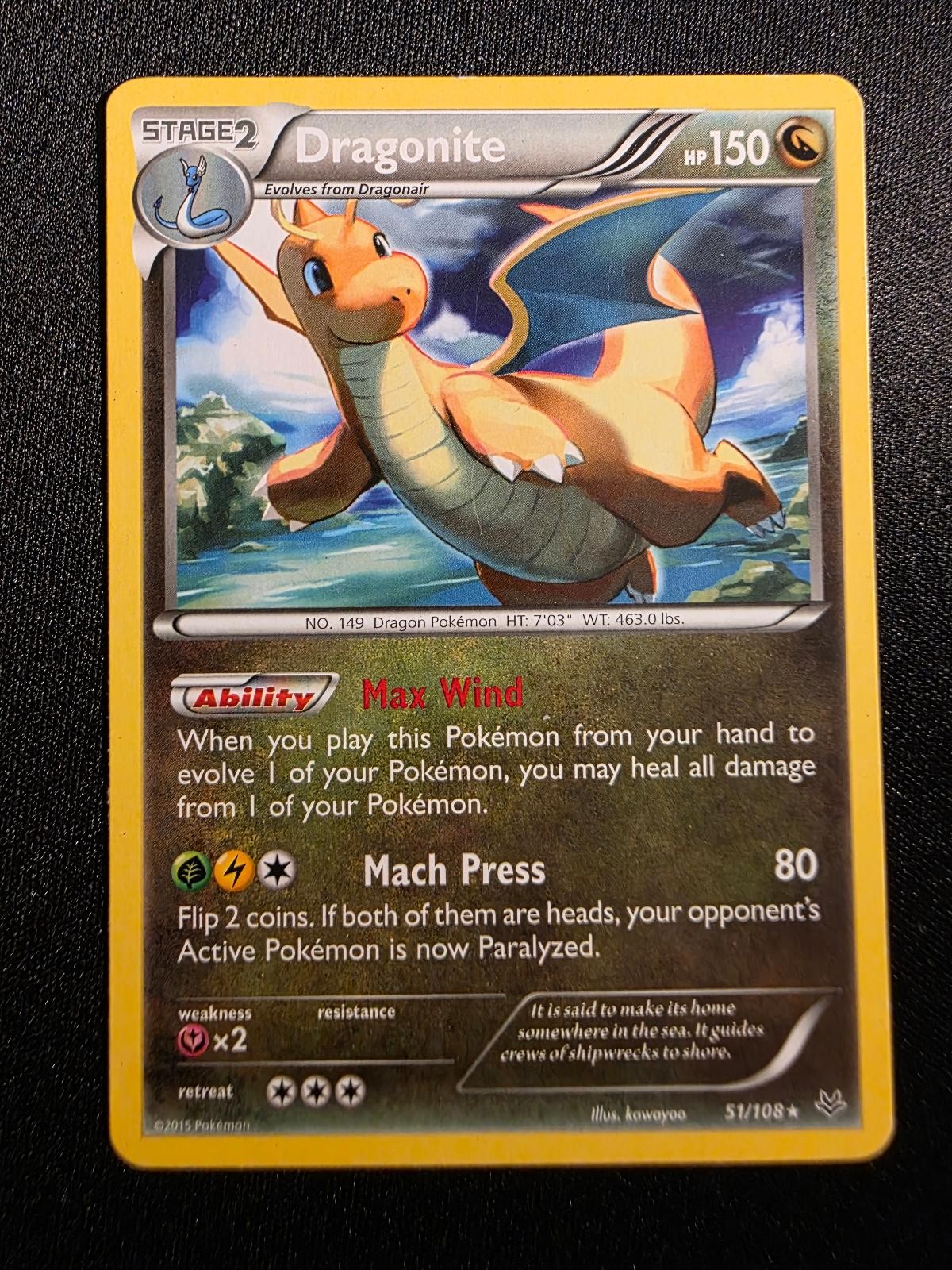 Dragonite 51/108 Roaring Skies Rare Lightly Played