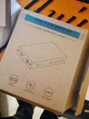 Greathtek KVM Switch USB 3.0 Dual Monitor 2 Port 4K @ 60Hz