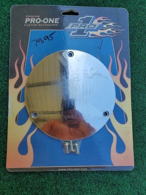 New Pro-One Performance Millenium Derby Cover Smooth CHROME HARLEY 3 HOLE 202120