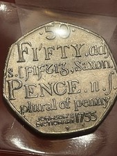 2005 Fifty Pence The Written Word Coin Circulated Condition