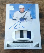 19-20 UD The Cup /249 Carter Verhaeghe RPA Rookie On Card Auto 3 Color Lightning