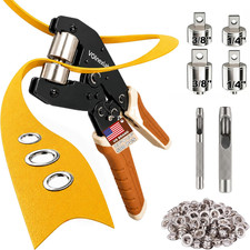 Grommet Tool Kit, 1/4   3/8  with Eyelet Punch Pliers,  500 Metal Grommets for