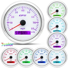 6 Gauge Set 85mm GPS Speedometer 0-80MPH Waterproof for Marine Boat Car Truck
