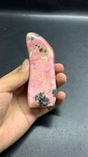 Top Quality Natural Rhodonite Freeform Stone 420g | Polished Mineral Specimen