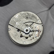 1902 WALTHAM GRADE No. 820, 18s 15j POCKET WATCH Movement Good Balance