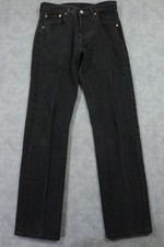 Jeans Levis 501 uomo 29x31 nero denim gamba dritta bottoni mosca pantaloni casual