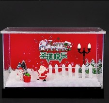 1/64 Car model storage box dust box christmas theme scene
