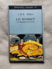 Tolkien - LO HOBBIT Adelphi (1a Prima Edizione 1973) Libro con mappe OTTIMO