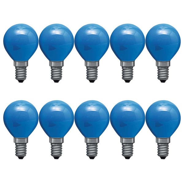 10 X Paulmann GlüHbirne Tropfen 25W E14 Blau GlüHlampe Kugel P45 Dimmbar-image