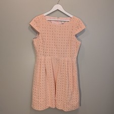 J Crew Kayla Dress In Organza Eyelet Blush Timeless Preppy Classic - Size 14