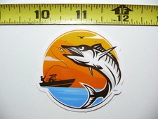 CIRCLE FISH FISHING BOAT BIRD LAKE SMALL STICKER DECAL SPORT HOBBY FAN SPORTSMAN