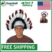Unisex Feather Headdress with Vibrant Colors - Ideal for Parties Celebrations
