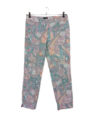 MORE & MORE Stoffhose Damen Hose Gr. DE 38 pink-türkis-hellorange Casual-Look