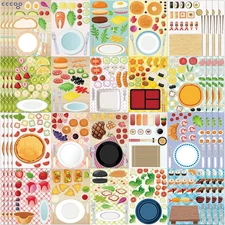 100 Sheets Food Stickers Make Your Own Stickers Fruit Vegetable Craft Mix and Ma