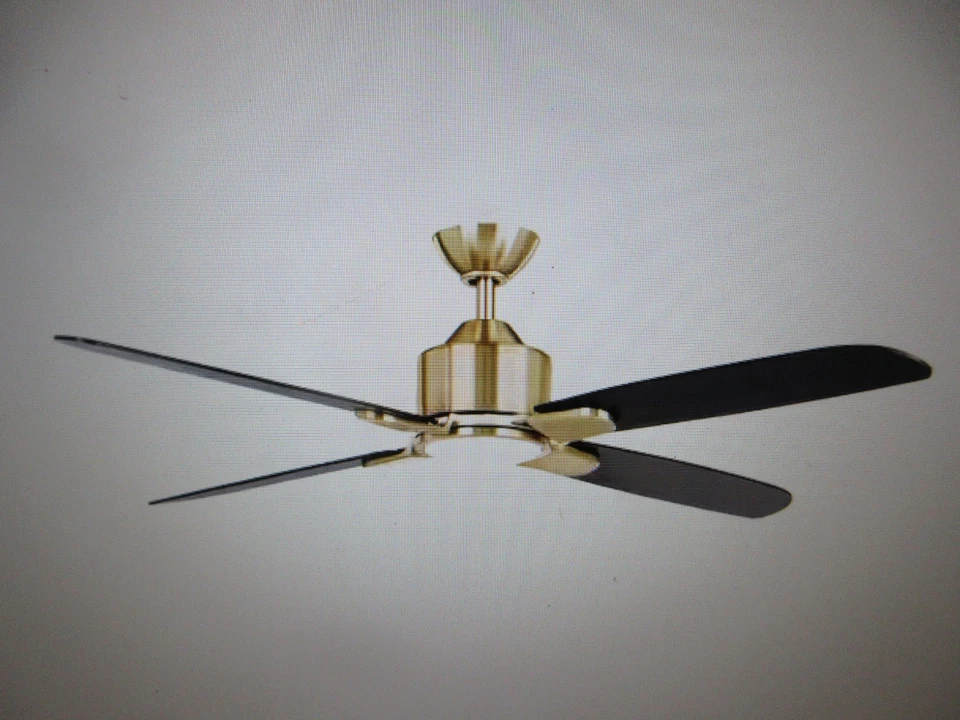Hampton Bay Chelia 56 in. Indoor Gold LED Ceiling Fan with Reversible Blades - Image 3 of 4