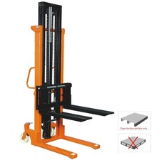 Manual Hand Pallet Stacker 1000kg 2.5m Lift Hydraulic Fork Lift Truck Warehouse