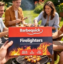 24x Pack Barbequick Firelighters Pack Quick Light BBQ & Fire Starter Barbecue 0.41 per lighter