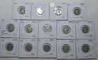 Lot / Roll Of 14 Silver Mercury Dimes. 1.001 OzT. Estimated VG To XF. A1425.