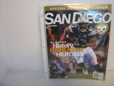 VINCENT JACKSON SAN DIEGO CHARGERS AUTOGRAPHED 12/09 SAN DIEGO MAGAZINE