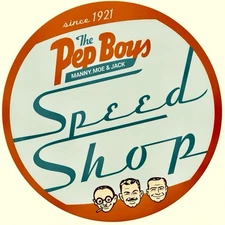 Pep Boys Speed Shop Vintage  Style Metal Sign