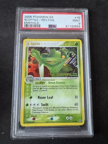 Pokemon Sceptile EX Emerald Reverse Holo Rare #10 PSA 9 Mint