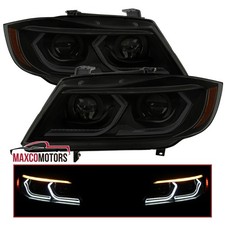 Smoke Fits 2006-2011 Bmw E9091 325i 328i Sedan Led Projector Headlights Signal Smoke Fits 2006-2011 Bmw E9091 325i 328i Sedan Led Projector Headlights Signal