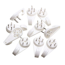 22X Hard Wall Picture Hanging Hook Mix Pack White Photo Mirror Hanger Hardwall