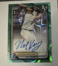 2024 Bowman Draft — Chrome 1st Bowman Auto Nick Kurtz — Aqua Lava Lamp /199.