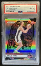 2024 Panini WNBA Prizm Caitlin Clark Silver Rookie RC #22 Fever PSA 8