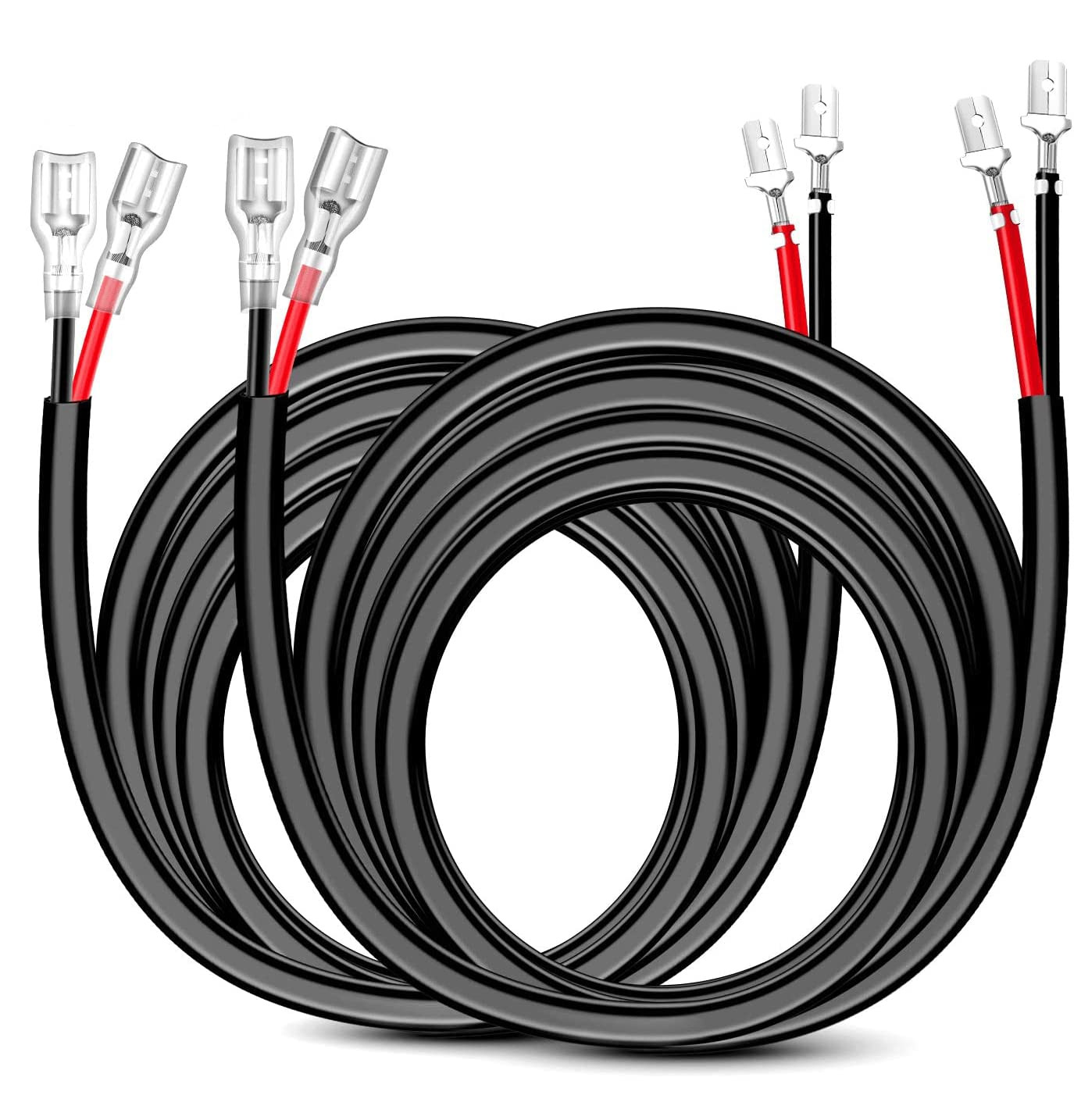 2PCS 16 AWG 10 Feet Wiring Harness Extension Kit for LED Work Light Bar Led Pods