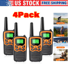 Long Range 100 mile Walkie Talkie Two Way Radio Charge Headset Waterproof 4 PACK